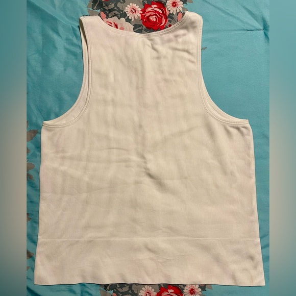 Athleta White Ribbed Top - Picture 3 of 3